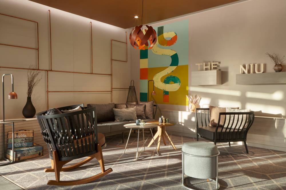 Modern design in our lobby with free Wi-Fi